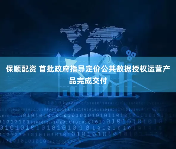 保顺配资 首批政府指导定价公共数据授权运营产品完成交付